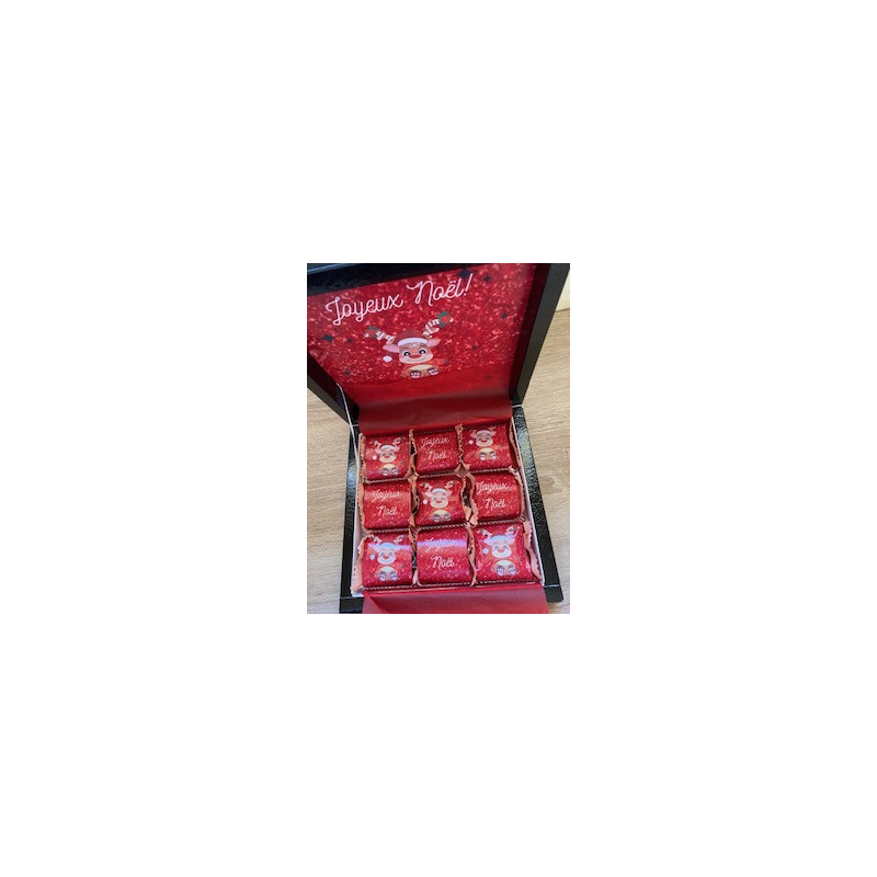 Box de 9 chocolats au lait noisette